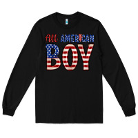 Black all American boy Long Sleeve Tee - Zillion Design Studio