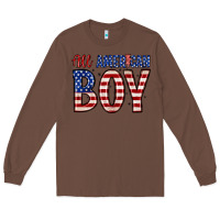 Chestnut all American boy Long Sleeve Tee - Zillion Design Studio