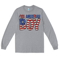 Heather Grey all American boy Long Sleeve Tee - Zillion Design Studio