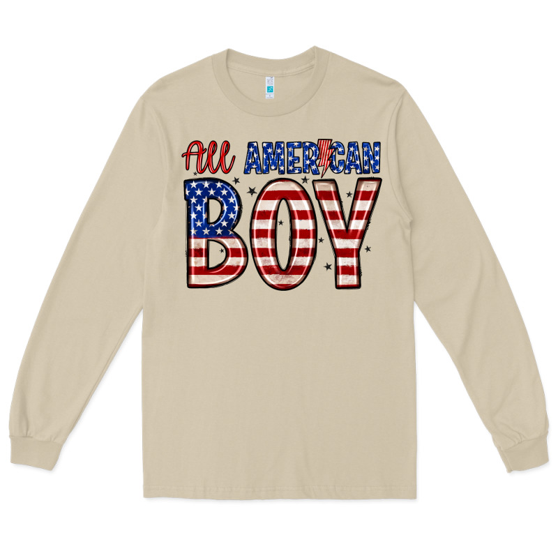 All American Boy Long Sleeve Tee by Zillion Design Studio | Teevron