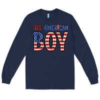 Navy all American boy Long Sleeve Tee - Zillion Design Studio
