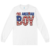 White all American boy Long Sleeve Tee - Zillion Design Studio