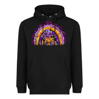 Black witchy gnome rainbow Heavyweight Hoodie - BundleAndBundleShop