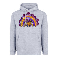 Heather Grey witchy gnome rainbow Heavyweight Hoodie - BundleAndBundleShop