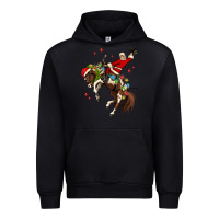Black christmas cowboy santa Urban Hoodie - MaliasSmallBusiness