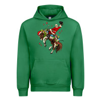 Emerald christmas cowboy santa Urban Hoodie - MaliasSmallBusiness