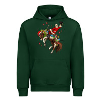 Forest Green christmas cowboy santa Urban Hoodie - MaliasSmallBusiness