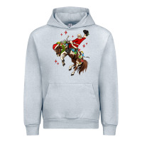 Heather Grey christmas cowboy santa Urban Hoodie - MaliasSmallBusiness