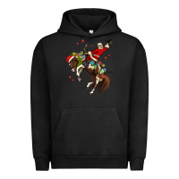 Pigment Black christmas cowboy santa Urban Hoodie - MaliasSmallBusiness