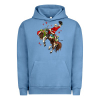 Pigment Pebble Blue christmas cowboy santa Urban Hoodie - MaliasSmallBusiness