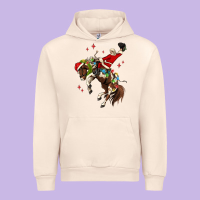 Christmas Cowboy Santa Urban Hoodie Designed By Maliassmallbusiness