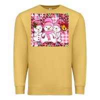 Antique Gold pink snowgirls Premium Sweatshirt - AdoDesignShop
