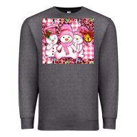 Charcoal Heather pink snowgirls Premium Sweatshirt - AdoDesignShop