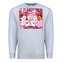 Heather Grey pink snowgirls Premium Sweatshirt - AdoDesignShop
