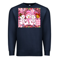 Navy pink snowgirls Premium Sweatshirt - AdoDesignShop