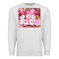Oatmeal Heather pink snowgirls Premium Sweatshirt - AdoDesignShop