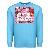 Ocean Blue pink snowgirls Premium Sweatshirt - AdoDesignShop