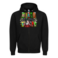 Black merry christmas yall Zipper Hoodie - CowhideDigitalArt