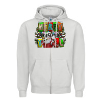 Dove Grey merry christmas yall Zipper Hoodie - CowhideDigitalArt