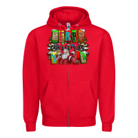 Red merry christmas yall Zipper Hoodie - CowhideDigitalArt