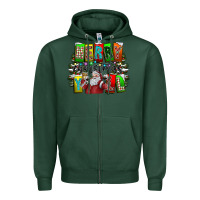 Sports Green merry christmas yall Zipper Hoodie - CowhideDigitalArt