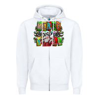 White merry christmas yall Zipper Hoodie - CowhideDigitalArt