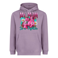 Lavender Breast Cancer My Mom Is A Fighter Heavyweight Hoodie - Artiststas