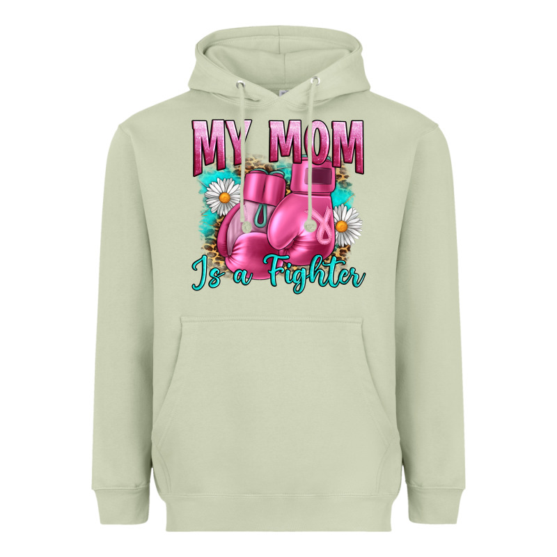Breast Cancer My Mom Is A Fighter Heavyweight Hoodie by Artiststas | Teevron