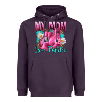 Plum Breast Cancer My Mom Is A Fighter Heavyweight Hoodie - Artiststas