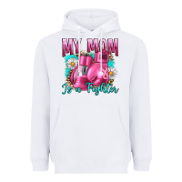 White Breast Cancer My Mom Is A Fighter Heavyweight Hoodie - Artiststas