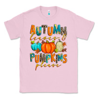 Bubblegum Pink autumn leaves and pumpkins please Classic Tee - Zillion Design Studio