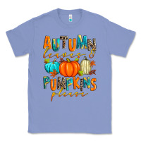 Colony Blue autumn leaves and pumpkins please Classic Tee - Zillion Design Studio
