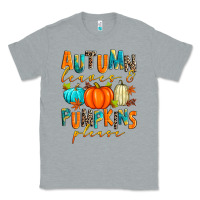 Heather Grey autumn leaves and pumpkins please Classic Tee - Zillion Design Studio