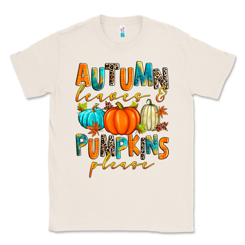 Autumn Leaves And Pumpkins Please Classic Tee by Zillion Design Studio | Teevron