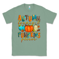 Sage autumn leaves and pumpkins please Classic Tee - Zillion Design Studio