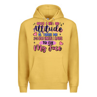 Antique Gold once i get an attitude Premium Hoodie - MaliasSmallBusiness