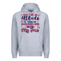 Heather Grey once i get an attitude Premium Hoodie - MaliasSmallBusiness