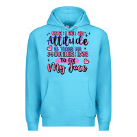Ocean Blue once i get an attitude Premium Hoodie - MaliasSmallBusiness