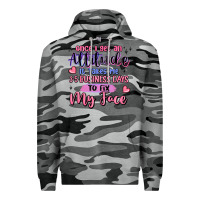 Slate Camo once i get an attitude Premium Hoodie - MaliasSmallBusiness