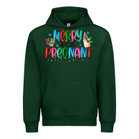 Forest Green merry and pregnant Urban Hoodie - MaliasSmallBusiness