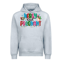 Heather Grey merry and pregnant Urban Hoodie - MaliasSmallBusiness
