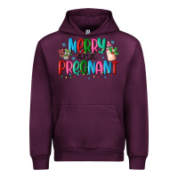 Mauve Wine merry and pregnant Urban Hoodie - MaliasSmallBusiness