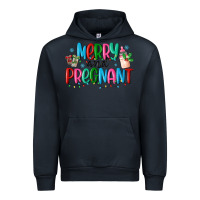 Navy merry and pregnant Urban Hoodie - MaliasSmallBusiness