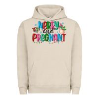 Pigment French Oak merry and pregnant Urban Hoodie - MaliasSmallBusiness