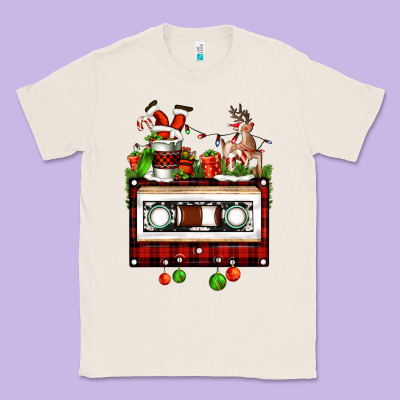 Christmas Cassette Classic Tee Designed By Fadigitalartstudio