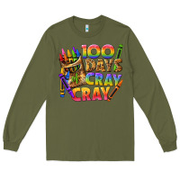 Army Green 100 days of cray cray tbw Long Sleeve Tee - texasbilliewilder