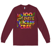 Burgundy 100 days of cray cray tbw Long Sleeve Tee - texasbilliewilder