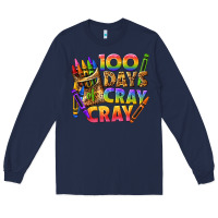 Navy 100 days of cray cray tbw Long Sleeve Tee - texasbilliewilder