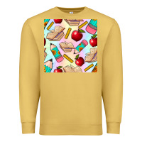 Antique Gold school seamless pattern Premium Sweatshirt - BundleAndBundleShop