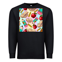 Black school seamless pattern Premium Sweatshirt - BundleAndBundleShop